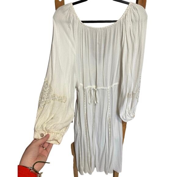 Free People Southwest Lace Maxi Dress Long Sleeve White Size Medium - Picture 9 of 16